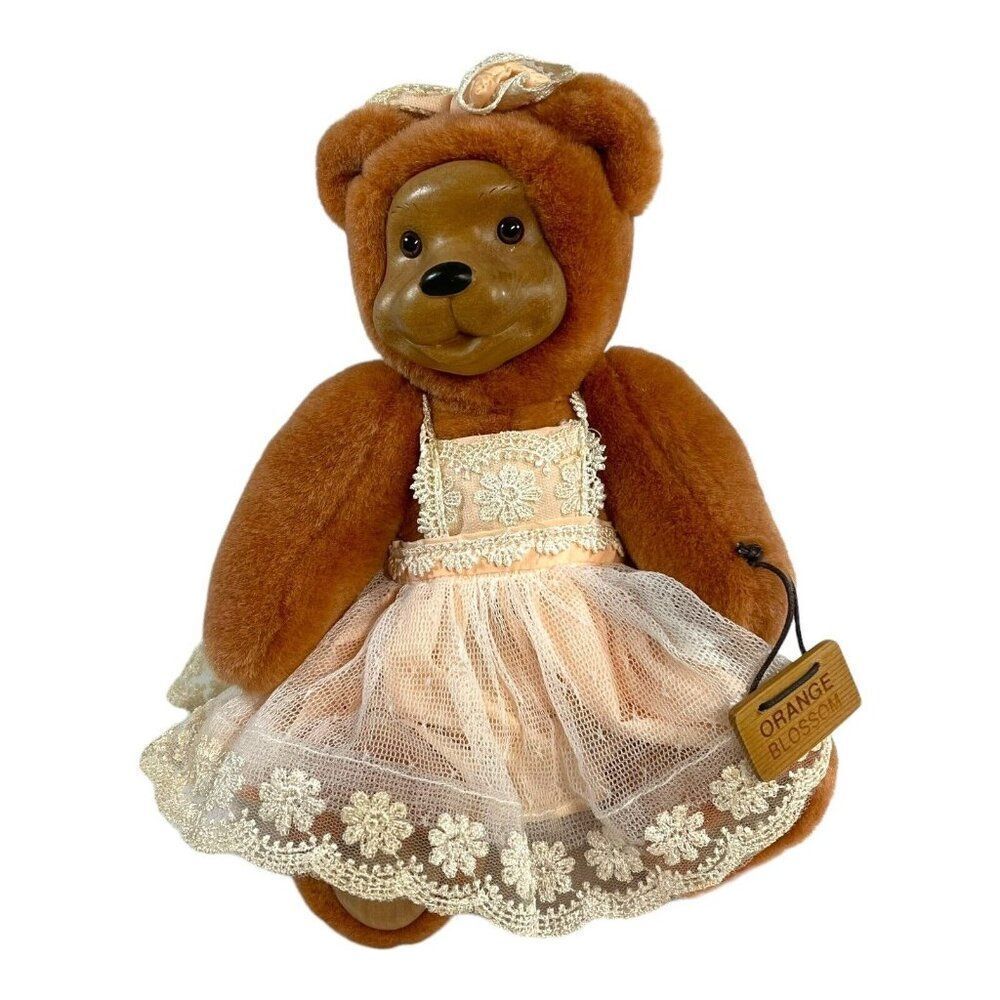 Robert Raikes Signed Orange Blossom Bear 11” Tall # 301/500 RARE Sheer Dress